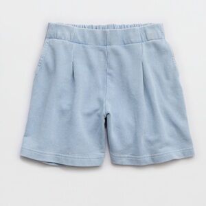 Aerie Light Blue Women's Shorts (new heights trouser fleece shorts)